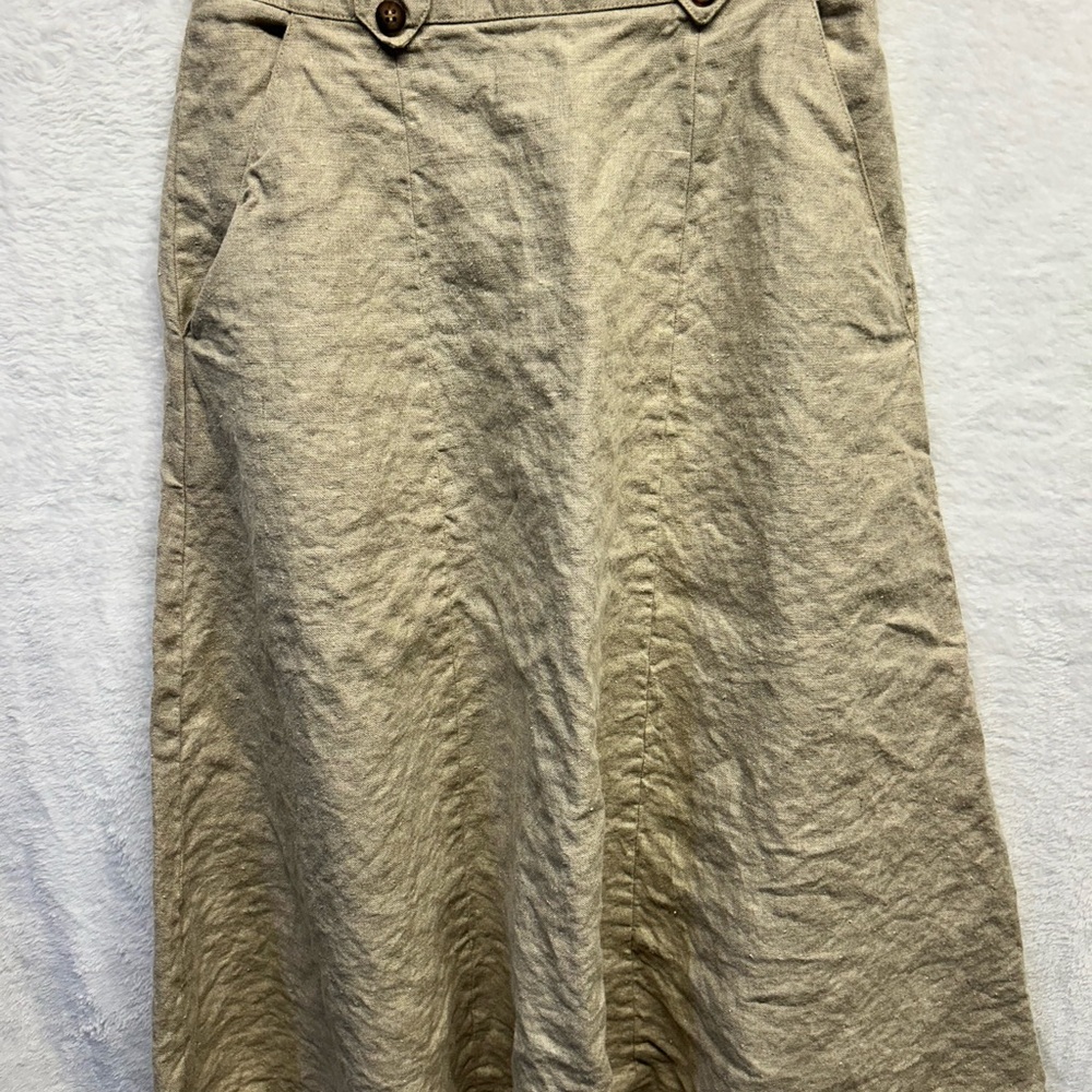 Liz Claiborne Beige Midi Skirt